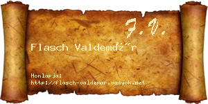 Flasch Valdemár névjegykártya